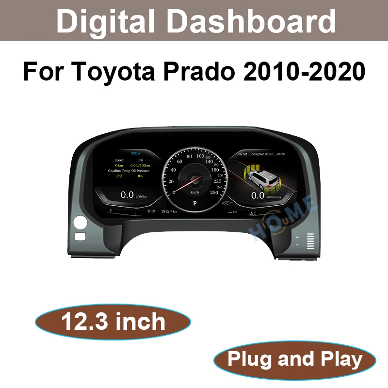 Цифровой Автомобильный кластер для приборной панели для TOYOTA LAND CRUISER Prado 2010-2019 с системой Linux
Цифровой Автомобильный кластер для приборной панели для TOYOTA LAND CRUISER Prado 2010-2019 с системой Linux