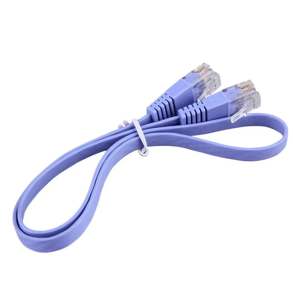 

Hot 1pcs Super High Speed RJ45 CAT6 8P8C Flat Ethernet Patch Network Lan Cable 0.5m Cable Ethernet Network Cable Fast Delivery