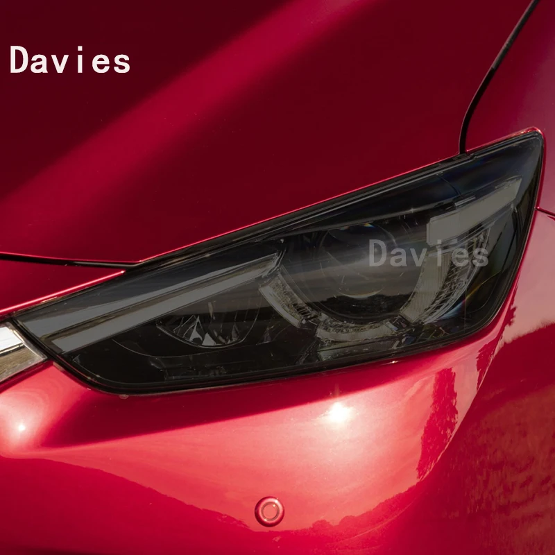 

For Mazda CX-3 2015-2023-Car Headlight Protective Film Vinyl Restoration Transparent Black TPU Sticker