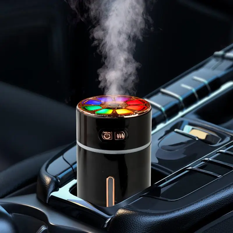 

300ml Mini Portable Humidifier Silent Design Colorful Light Desktop Humidifiers For Yoga Studios Bedroom & Car Decor Accessories