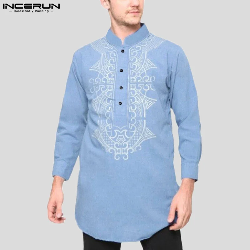 2023 Men Muslim Shirt Printing Stand Collar Long Sleeve Men Clothing Streetwear Islamic Arabic Retro Casual Shirts S-5XL INCERUN
2023 Men Muslim Shirt Printing Stand Collar Long Sleeve Men Clothing Streetwear Islamic Arabic Retro Casual Shirts S-5XL INCERUN