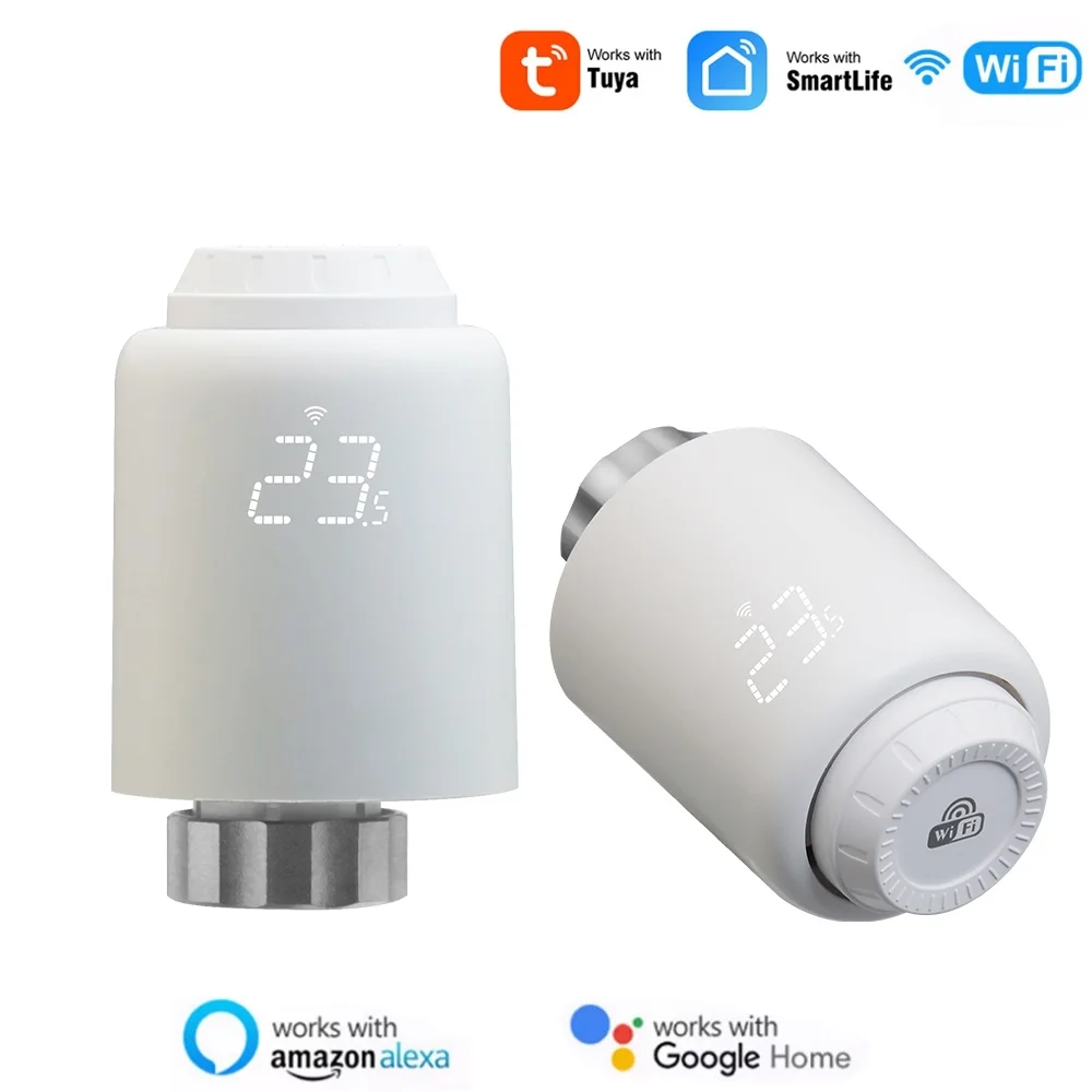 Smart Tuya WIFI Thermostatic Radiator Valve TRV Thermostat Programmable Temperature Heater Works with Alexa Google Home
Smart Tuya WIFI Thermostatic Radiator Valve TRV Thermostat Programmable Temperature Heater Works with Alexa Google Home