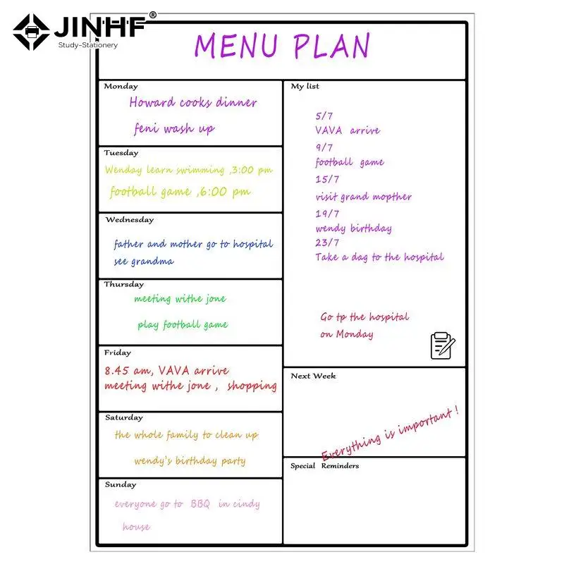 Magnetic Weekly Monthly Planner Calendar Table Dry Erase Whiteboard Schedules Fridge Sticker Message Board A3 Size
Magnetic Weekly Monthly Planner Calendar Table Dry Erase Whiteboard Schedules Fridge Sticker Message Board A3 Size