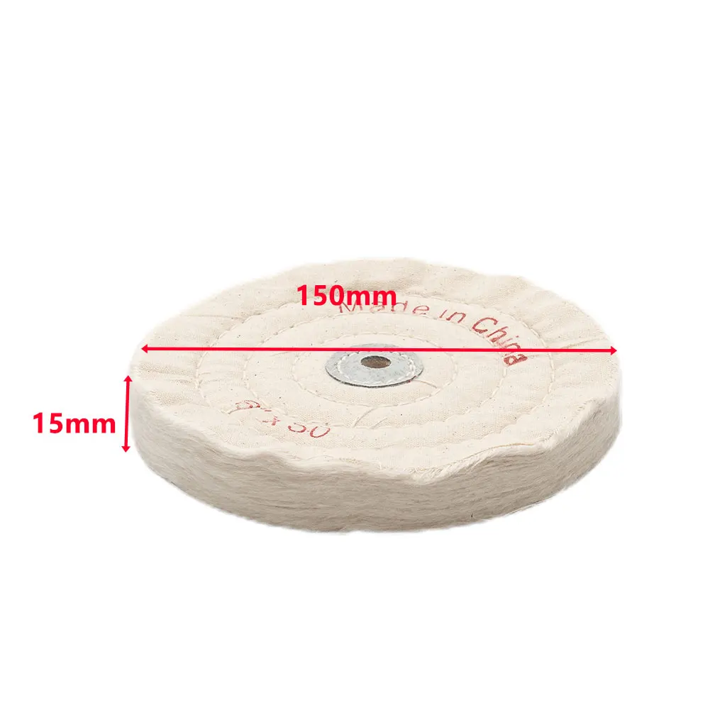 150mm Cotton Polishing Buffing Wheel Cloth Buffing Wheel Arbor Buffer Mirror Polish White Round Wheel 50 Layers Abrasive Tools
150mm Cotton Polishing Buffing Wheel Cloth Buffing Wheel Arbor Buffer Mirror Polish White Round Wheel 50 Layers Abrasive Tools