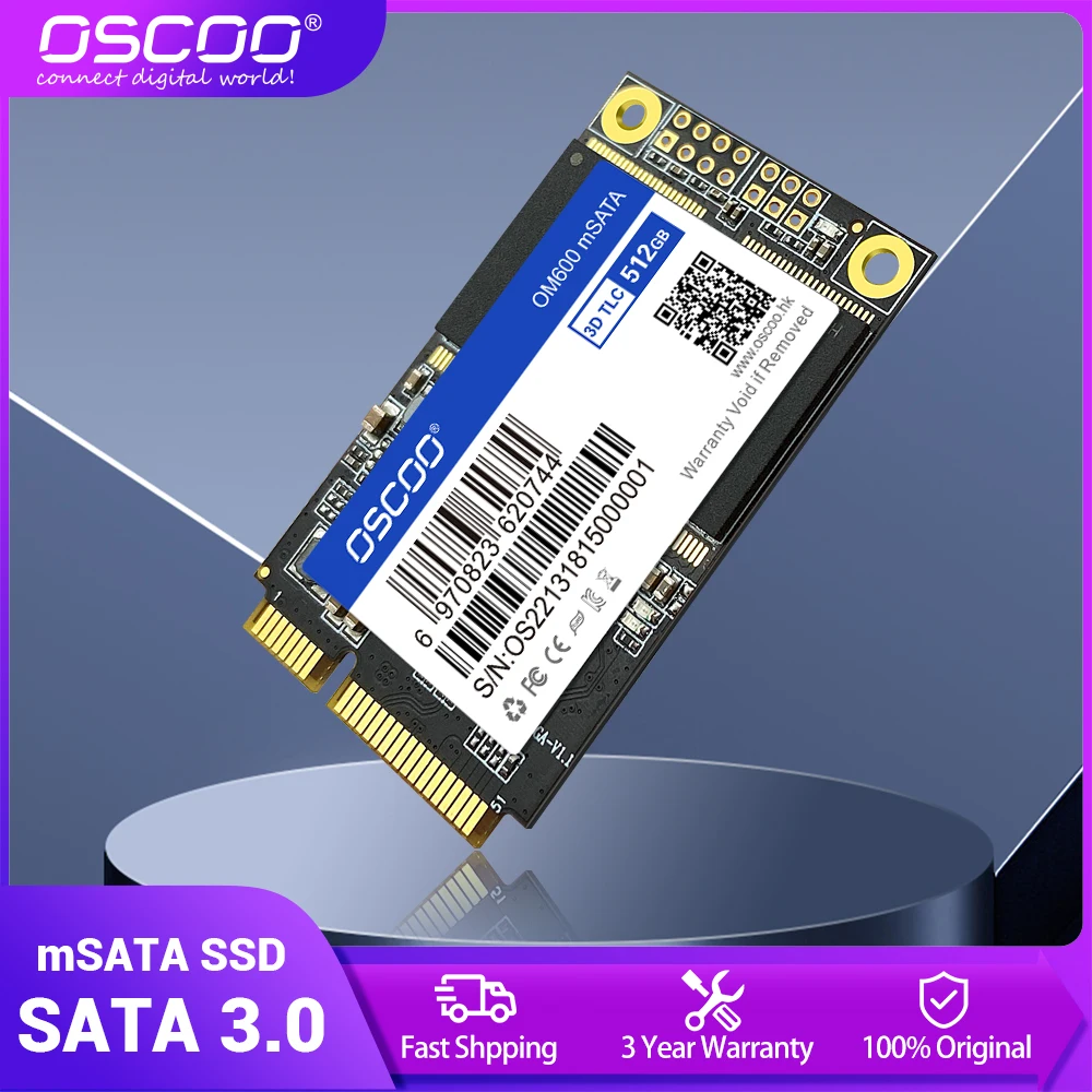 Твердотельный накопитель OSCOO mSATA SSD 128 ГБ, 256 ГБ, 512 ГБ mSATA SSD ТБ для компьютера, Внутренний твердотельный жесткий диск, настольный ноутбук, сервер
Твердотельный накопитель OSCOO mSATA SSD 128 ГБ, 256 ГБ, 512 ГБ mSATA SSD ТБ для компьютера, Внутренний твердотельный жесткий диск, настольный ноутбук, сервер