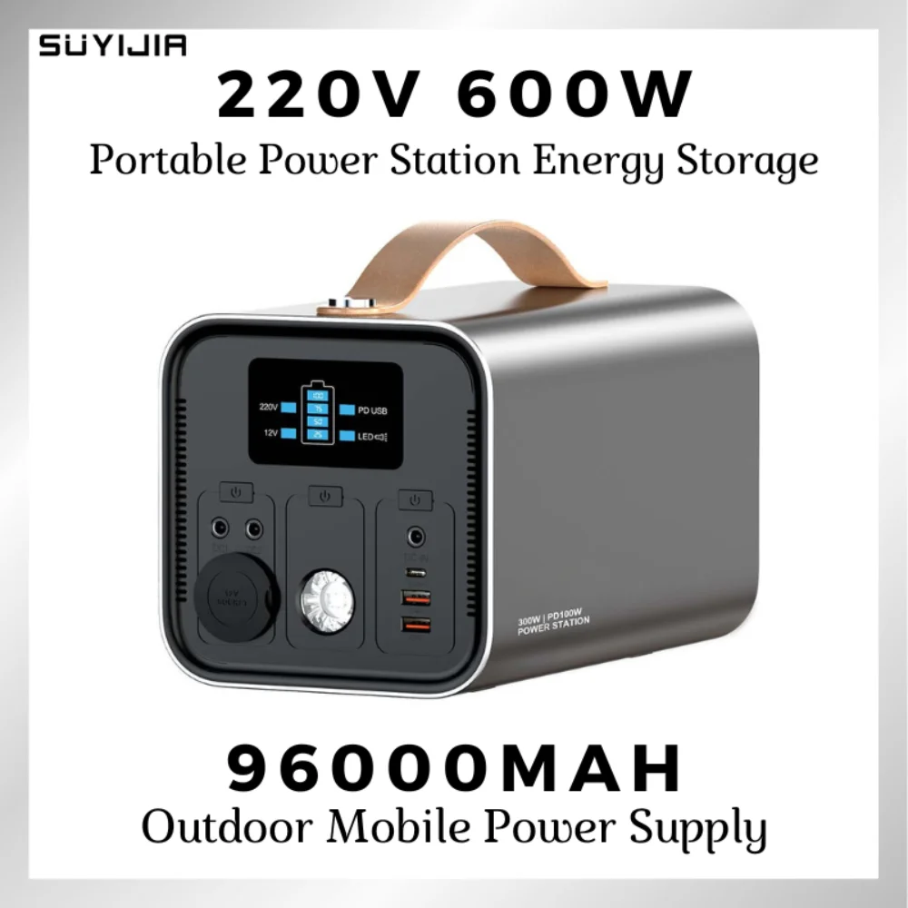 220V Portable Power Station 96000mAh 600W Big Capacity Multi-function Car Charger Solar Generator Camping Emergency Power Bank
220V Portable Power Station 96000mAh 600W Big Capacity Multi-function Car Charger Solar Generator Camping Emergency Power Bank