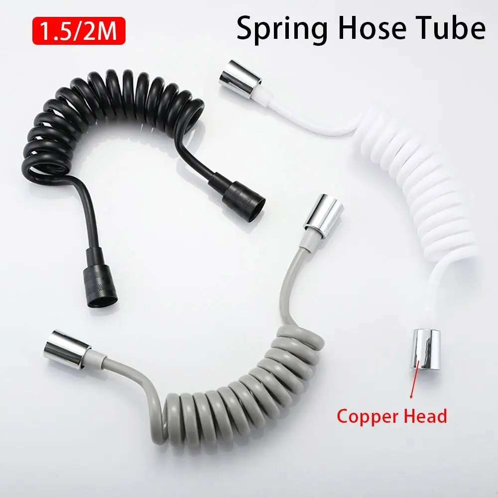 

1Pcs Toilet Bidet Spring Shower Hose Retractable Telephone Line Flexible Sprayer Connect Pipe 1.5M/2M Anti-wrap Water Plumbing