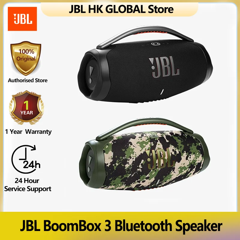 

JBL 100%Original Boombox 3 Portable Wireless Bluetooth Speaker IPX7 Boom Box Waterproof Loudspeaker Dynamics Music Subwoofer Out