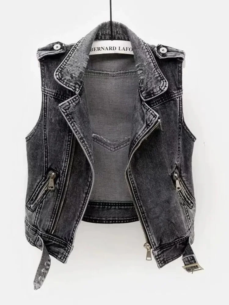 Gray Jean Cowboy Waistcoat Hole Denim Women Vest Female Spring Autumn Sleeveless Tops Short Jacket Girls Ripped 5XL Vest
Gray Jean Cowboy Waistcoat Hole Denim Women Vest Female Spring Autumn Sleeveless Tops Short Jacket Girls Ripped 5XL Vest