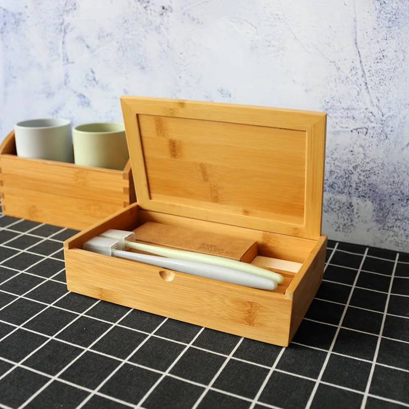 Bamboo Storage Box with Cover Hotel Consumable Box Eco Table Organizer Bathroom Tooth Set Box Disposable Supplies Box
Bamboo Storage Box with Cover Hotel Consumable Box Eco Table Organizer Bathroom Tooth Set Box Disposable Supplies Box