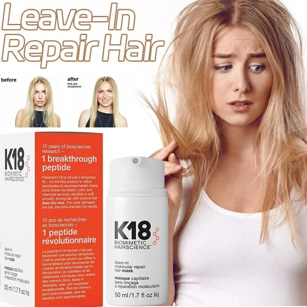 Original K18 Leave-In Molecular Repair Hair Mask Damage Restore Soft Hair Deep Keratin Scalp Treatment Smooth Hair Care Product
Original K18 Leave-In Molecular Repair Hair Mask Damage Restore Soft Hair Deep Keratin Scalp Treatment Smooth Hair Care Product