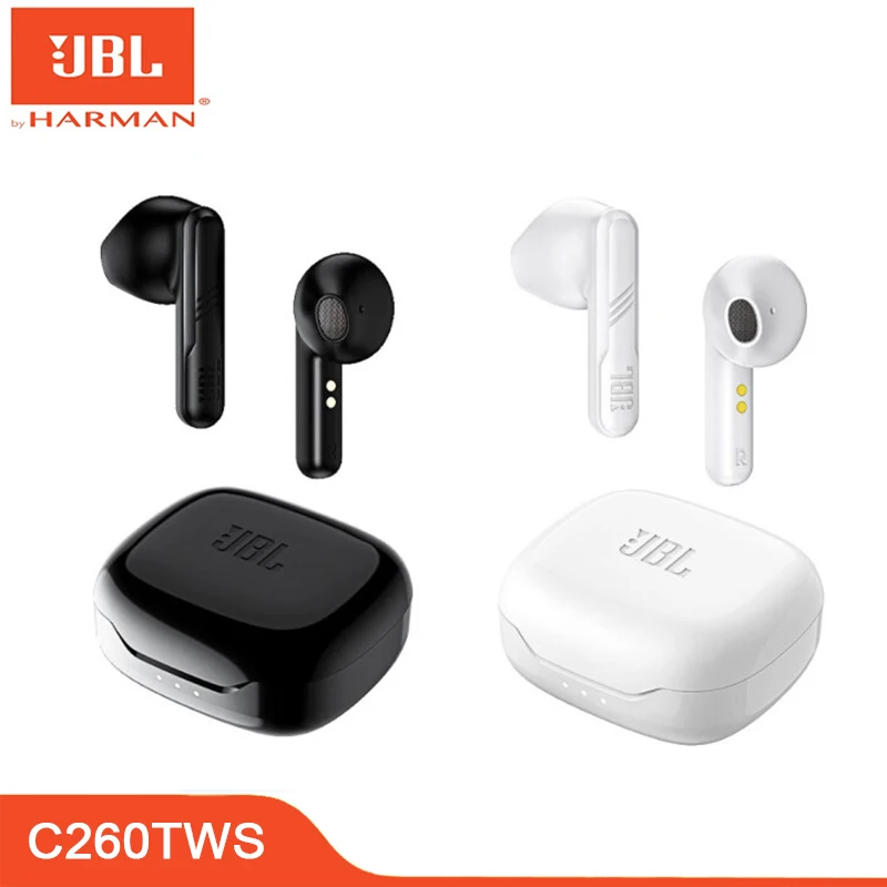 

JBL C260TWS True Wireless Earbuds Bluetooth 5.0 TWS Stereo Earphones Pure Bass Sound Headphones Sport Headset With Mic Charging