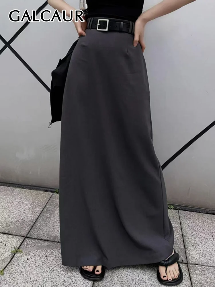 GALCAUR Summer Solid Skirts For Women High Waist Loose Patchwork Belt Split Temperament Loose A Line Maxi Skirt Female 2023 New
GALCAUR Summer Solid Skirts For Women High Waist Loose Patchwork Belt Split Temperament Loose A Line Maxi Skirt Female 2023 New