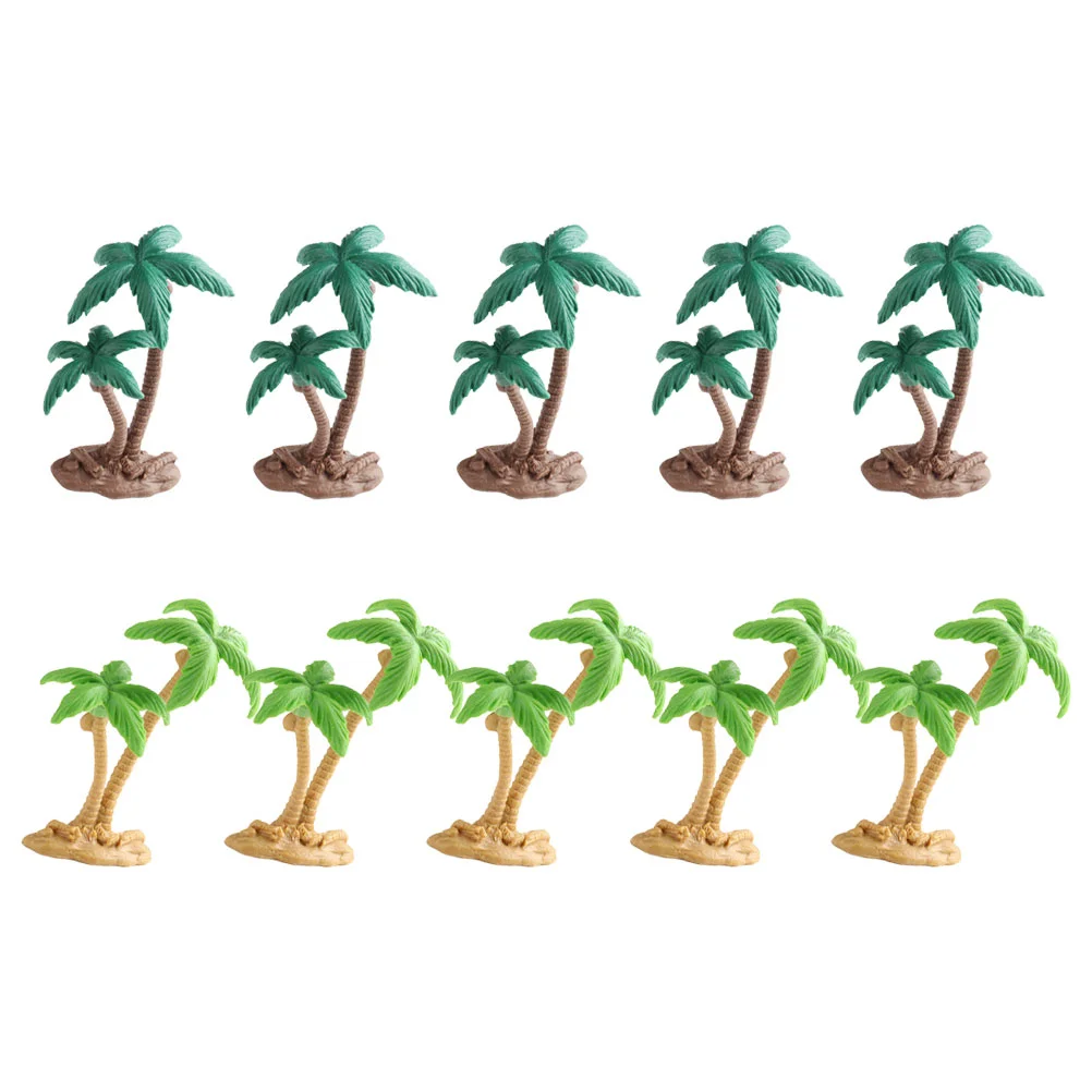 

10 Pcs Simulated Coconut Tree Model Sand Table DIY Miniature Trees For Crafts Plant Decor Artificial Scenery Desktop