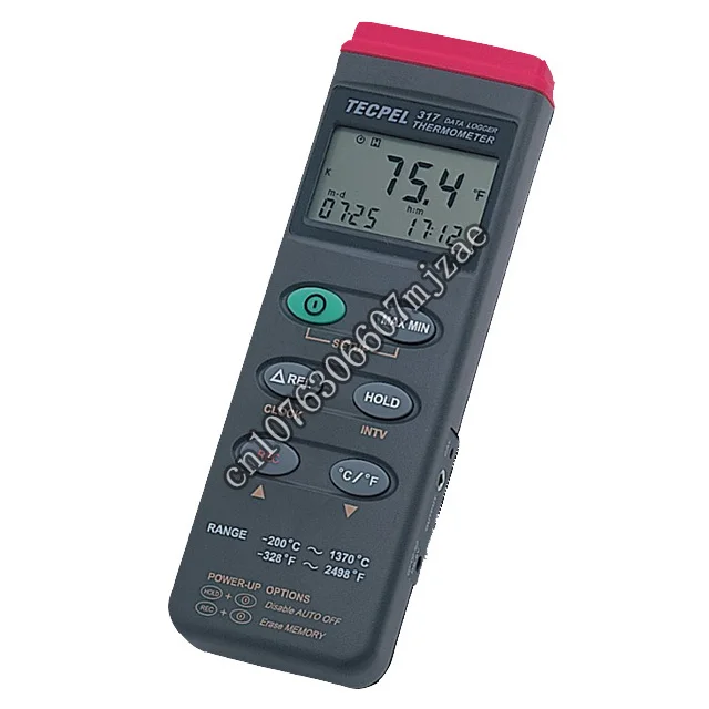 

TECPEL DTM-317 Digital temperature meter data logger USB Single channel Type K thermocouple thermometer