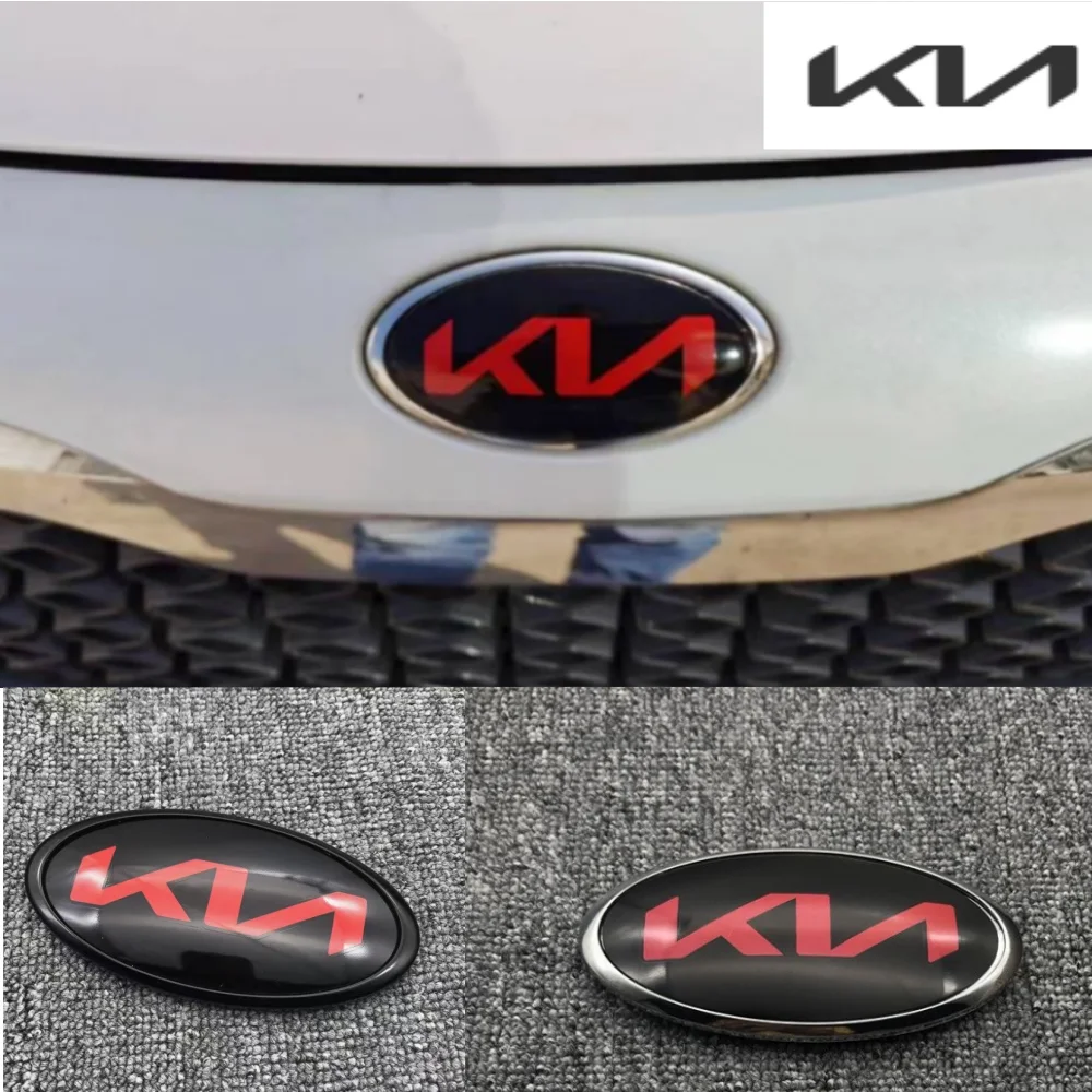 

Красная эмблема Переднего Капота автомобиля, значок для заднего багажника, наклейка для KIA sportage ceed sorento cerato optima picanto rio soul k3 k5 stonic