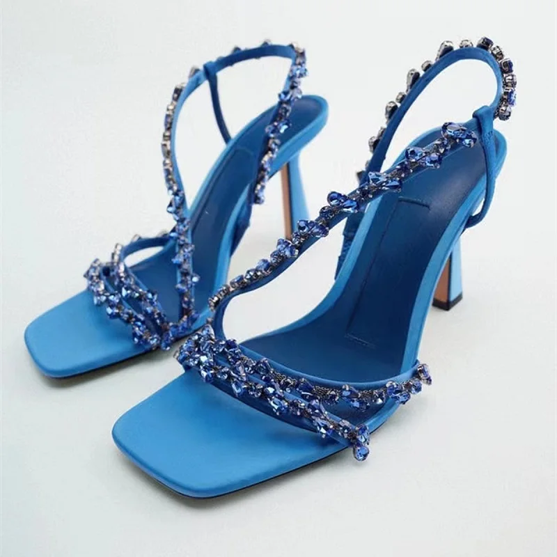 Summer new PU large size one word with rhinestone strap sandals stiletto high heel banquet dress all-match women's shoes
Summer new PU large size one word with rhinestone strap sandals stiletto high heel banquet dress all-match women's shoes