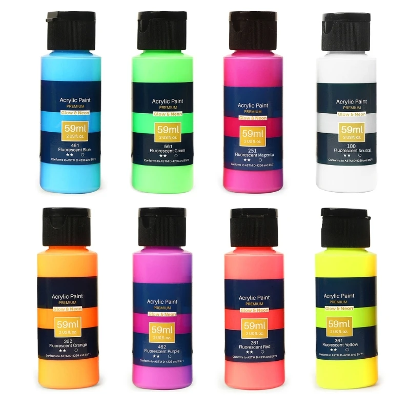 Luminous Color Acrylic Paint, for Painting on Rock Fabric Canvas Stone, 59ml/1.99oz Waterproof Acrylic Colors
Luminous Color Acrylic Paint, for Painting on Rock Fabric Canvas Stone, 59ml/1.99oz Waterproof Acrylic Colors