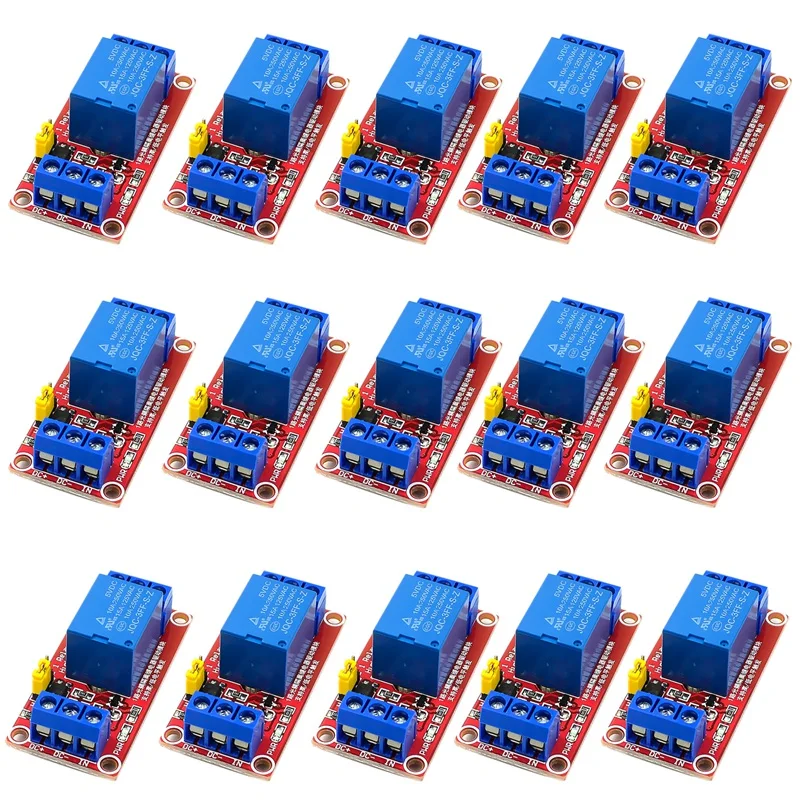 

15 Pieces 5V Relay Module 1-Channel Relay Control Boards With Optocoupler Isolation High And Low Level Trigger