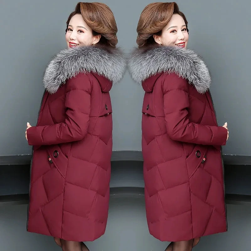 Down Cotton Jacket Women 2022 Winter New Fashion Versatile Thick Padded Coat Female Large Size Fur Collar Hooded Long Parkas
Down Cotton Jacket Women 2022 Winter New Fashion Versatile Thick Padded Coat Female Large Size Fur Collar Hooded Long Parkas
