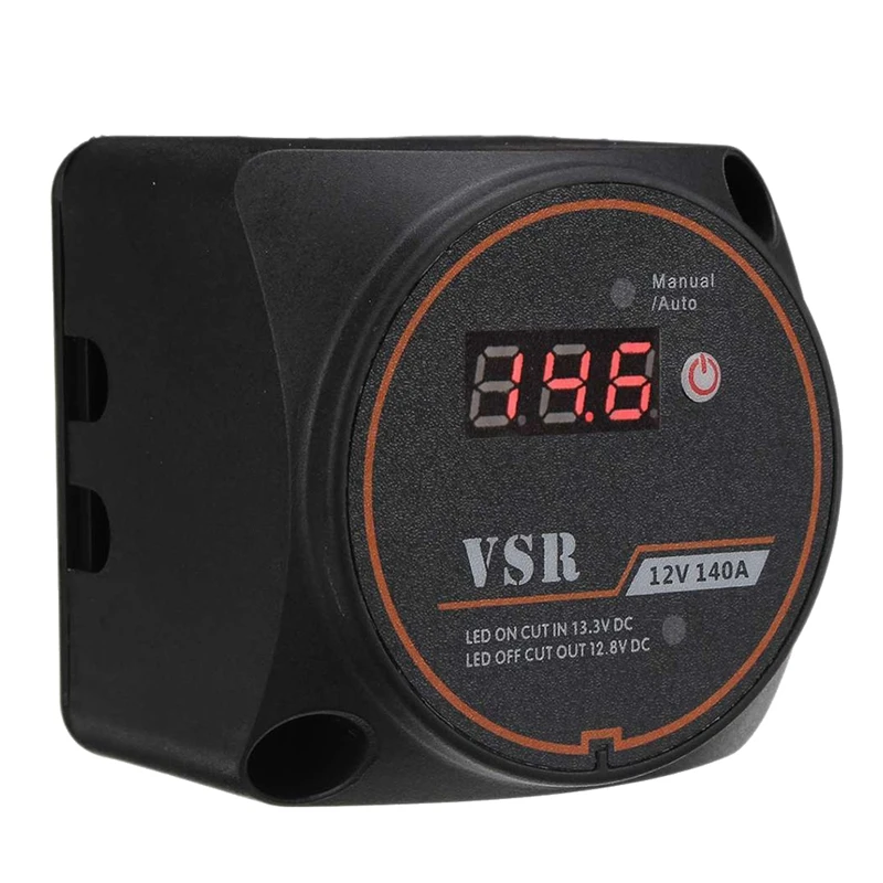 

2X Voltage Sensitive Split Relay Digital Display VSR 12V 140A For Camper Car RV Yacht Smart Battery Isolator Charge