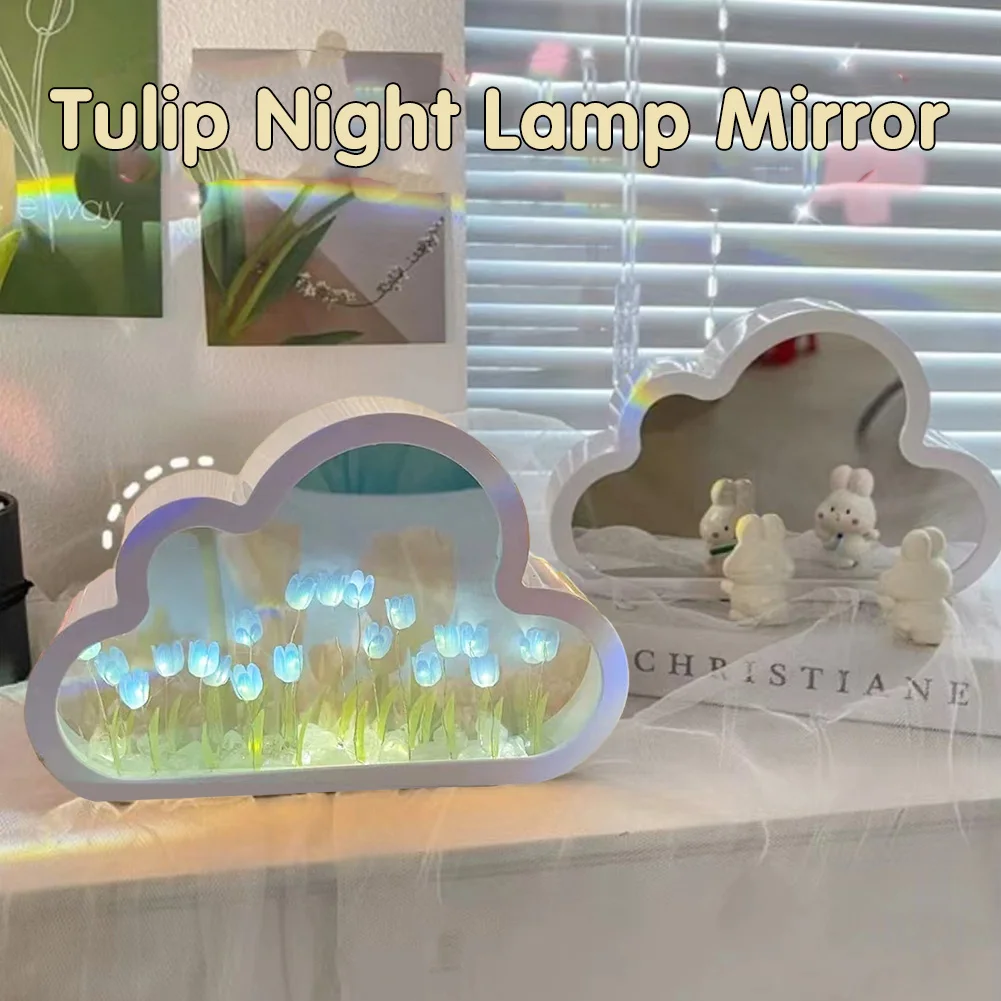 Cloud Tulip Small Night Light Handmade Diy Material Package Night Light Mirror Two-In-One Bedroom Living Room Decoration Gift
Cloud Tulip Small Night Light Handmade Diy Material Package Night Light Mirror Two-In-One Bedroom Living Room Decoration Gift