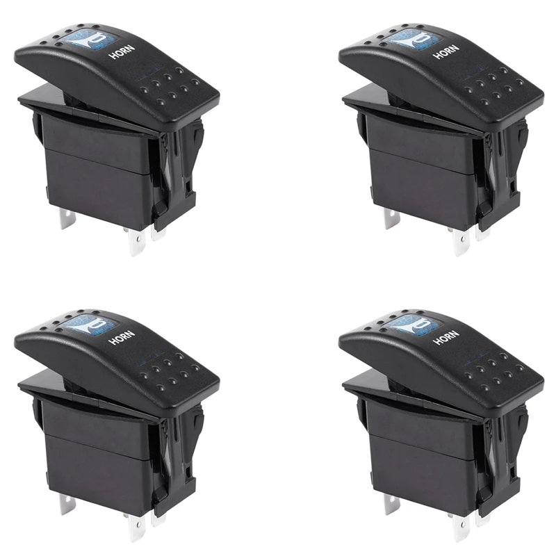 4X Blue Light Horn Pattern LED 12V/20A 24V/10A 5-Pin Rocker Toggle Switch Car Boat
4X Blue Light Horn Pattern LED 12V/20A 24V/10A 5-Pin Rocker Toggle Switch Car Boat