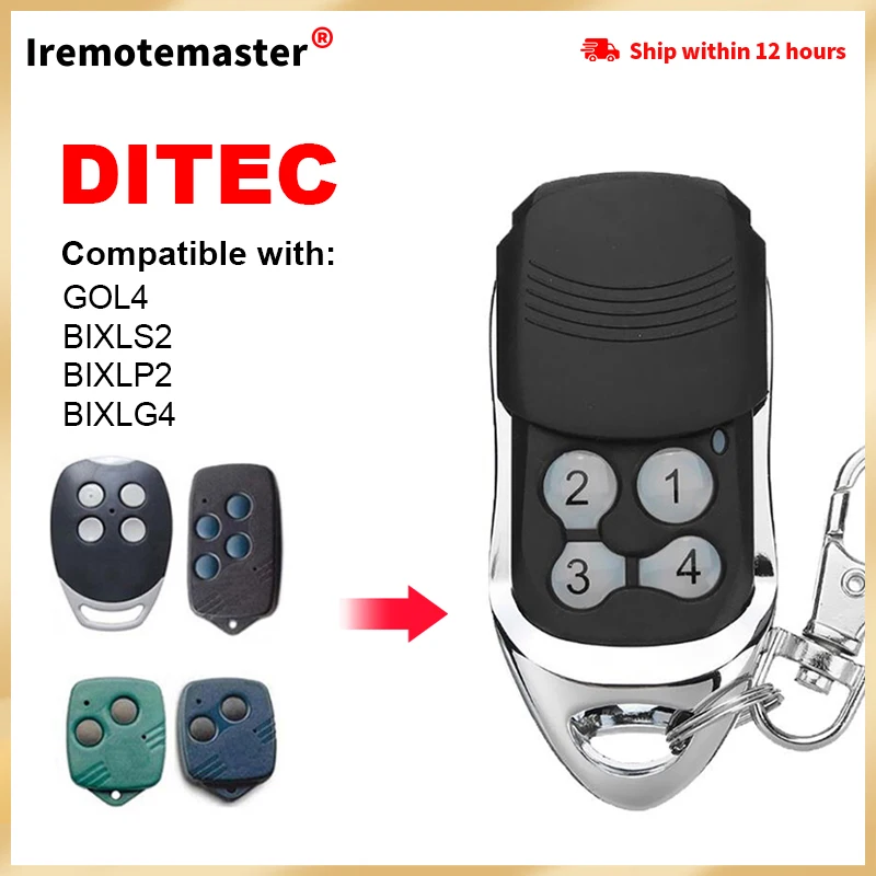 For DITEC BIXLG4 GOL4 BIXLP2 BIXLS2 Garage Door Remote Control 433.92MHz Rolling Code
For DITEC BIXLG4 GOL4 BIXLP2 BIXLS2 Garage Door Remote Control 433.92MHz Rolling Code