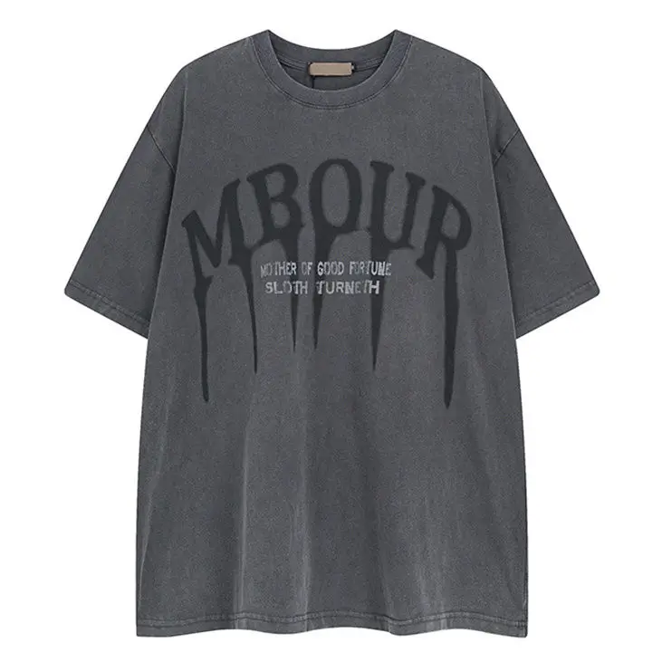 Fashionable Korean unisex retro printed graffiti T shirt summer y2k simple energetic gothic couple sports round neck top
Fashionable Korean unisex retro printed graffiti T shirt summer y2k simple energetic gothic couple sports round neck top