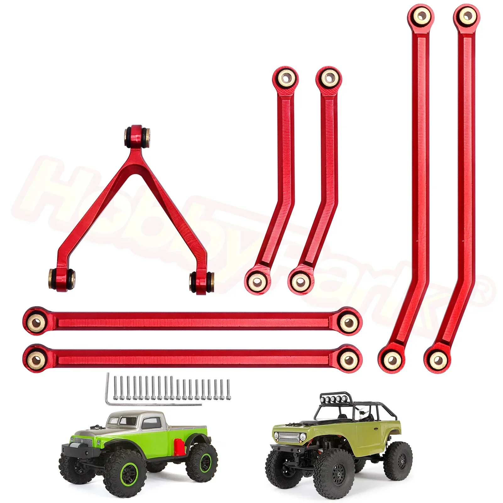 Набор звеньев HobbyPark с высоким зазором для Axial SCX24 Deadbolt AXI90081 (красный)
Набор звеньев HobbyPark с высоким зазором для Axial SCX24 Deadbolt AXI90081 (красный)