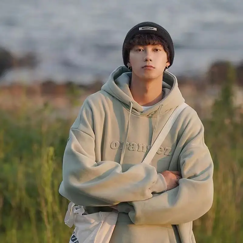 Korean Style Heavyweight Minimalist Retro Solid Color Letter Hoodie Men Oversize Autumn New Loose Casual Couple Jacket Clothes
Korean Style Heavyweight Minimalist Retro Solid Color Letter Hoodie Men Oversize Autumn New Loose Casual Couple Jacket Clothes