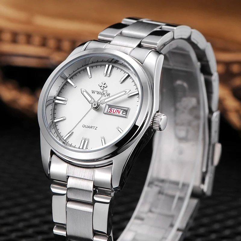 

Montre Femme 2022 Wwoor Fashion Ladies Watches Waterproof Quartz Silver Clock Women Automatic Date Dress Wrist Watch Reloj Mujer