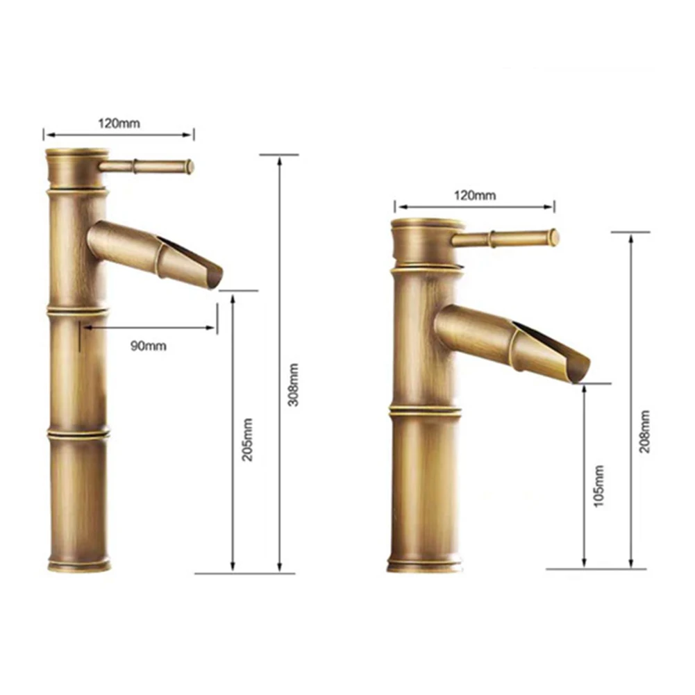 Bathroom Basin Faucet Anti-corrosion Antique Brass Bamboo Shape Faucet Brown Single Handle Sink Faucet Deck Mounted
Bathroom Basin Faucet Anti-corrosion Antique Brass Bamboo Shape Faucet Brown Single Handle Sink Faucet Deck Mounted