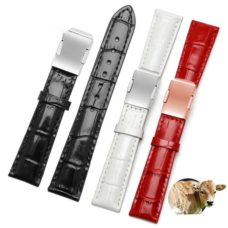 

Genuine leather wristband for Casio Sheen watch strap Women's genuine white red 5012 5010 5023 watchband 14mm 16mm 18mm bracelet