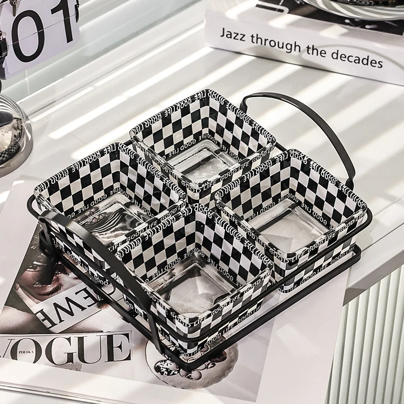 Fruit tray home living room checkerboard snacks dried fruit candy display inventory heart snack plate
Fruit tray home living room checkerboard snacks dried fruit candy display inventory heart snack plate
