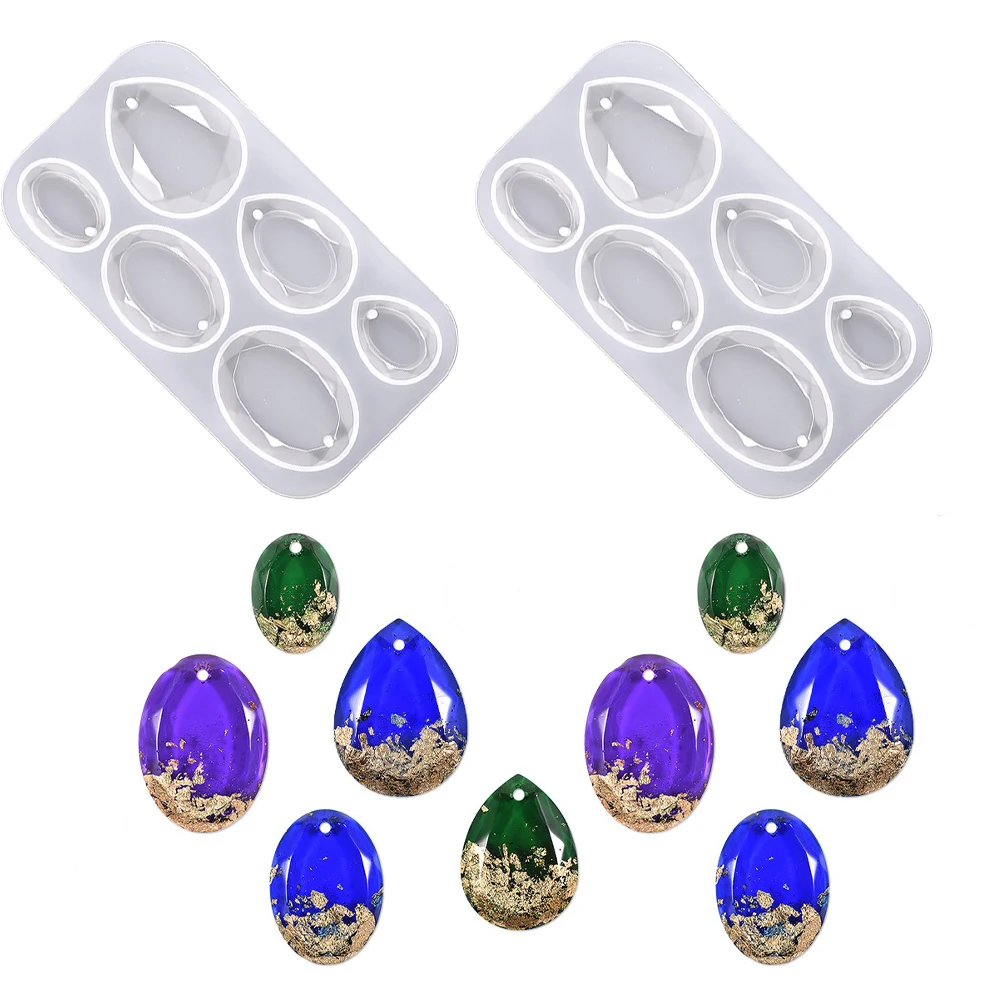 

Cabochon Gem Oval Teardrop Epoxy Resin Silicone Crafting Craft Mold DIY Pendant Earrings Jewelry Making Keychain Art Casting