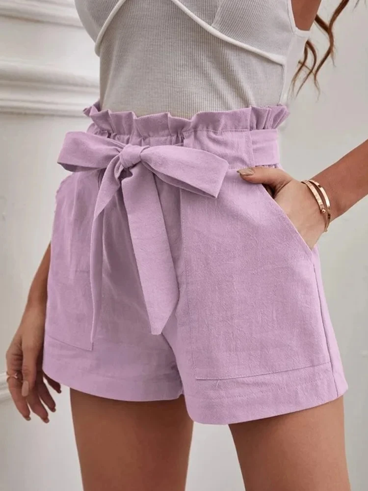 Summer Colored Shorts Women Elastic High Waisted Pants Casual Black Lace Up Shorts Pants
Summer Colored Shorts Women Elastic High Waisted Pants Casual Black Lace Up Shorts Pants