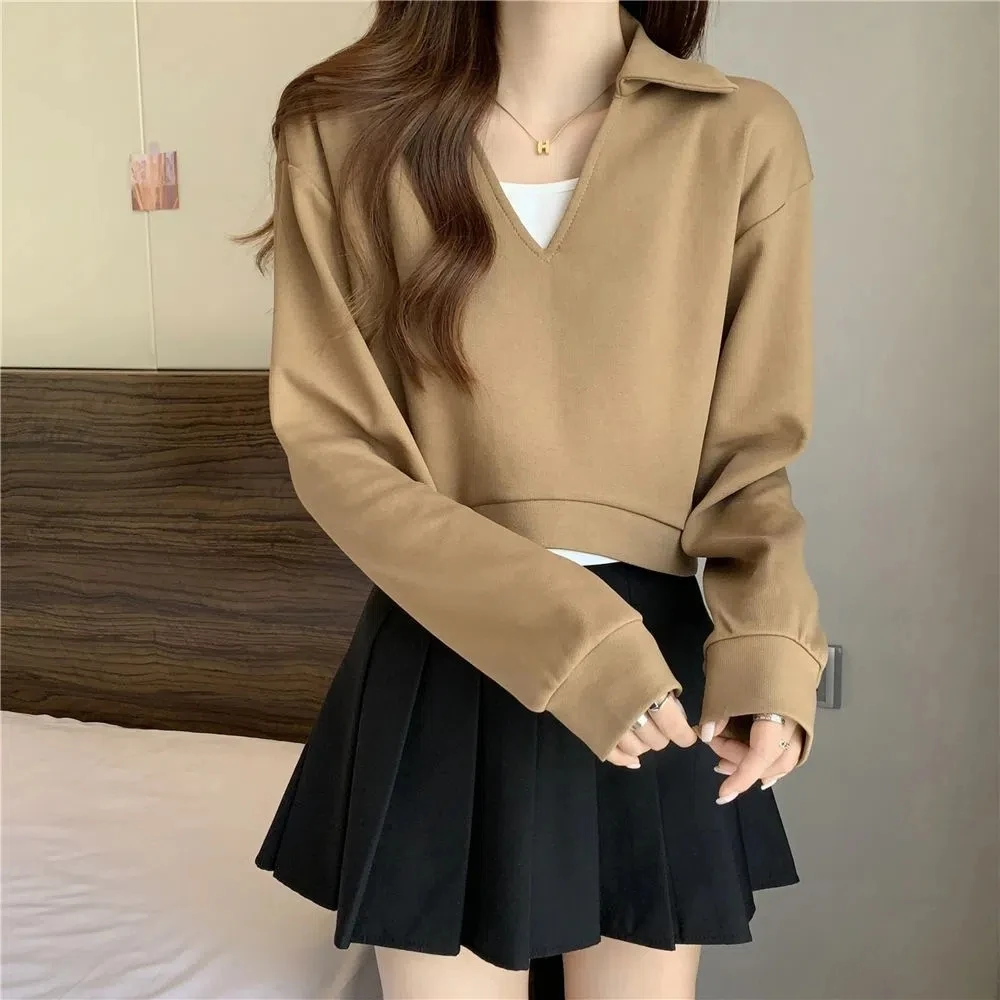 Yasuk 2023 Spring Summer Casual T-Shirt Female Lapel Shirt Pullover Women's Loose Tees Student Preppy Style Two-piece Set
Yasuk 2023 Spring Summer Casual T-Shirt Female Lapel Shirt Pullover Women's Loose Tees Student Preppy Style Two-piece Set