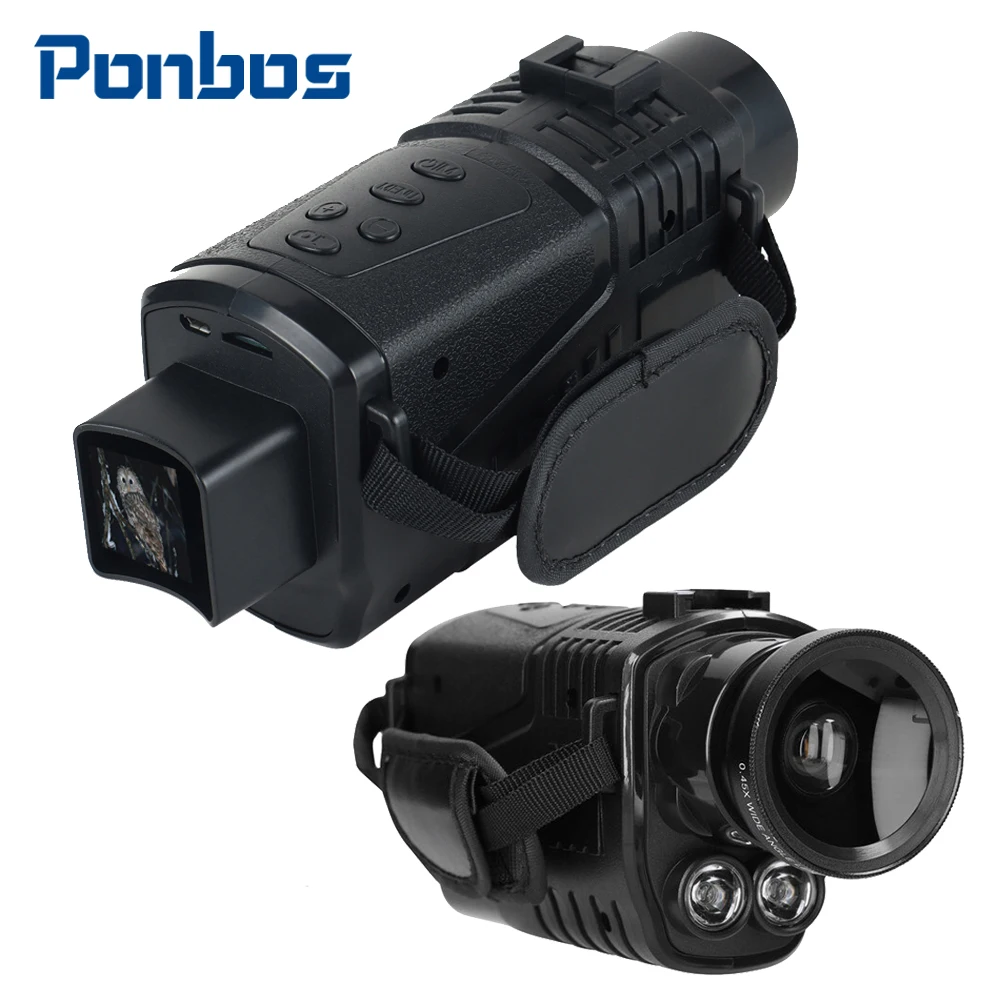 Ponbos R17 Rechargeable 1080P Monocular Telescope 5X Zoom 300M Infrared Digital Night Vision for Hunting Camping Video Recording
Ponbos R17 Rechargeable 1080P Monocular Telescope 5X Zoom 300M Infrared Digital Night Vision for Hunting Camping Video Recording