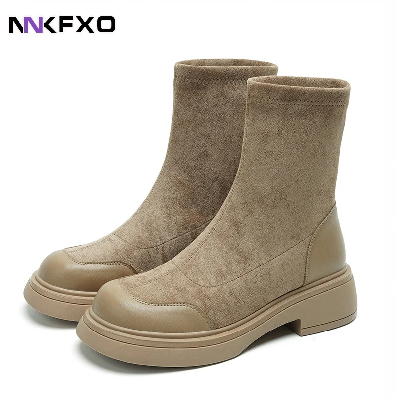 New Design Chelsea Boots Women Fashion Platform Flats Heels Round Toe Ankle Slip On Autumn Winter Suede Shoes Female Vc5074
New Design Chelsea Boots Women Fashion Platform Flats Heels Round Toe Ankle Slip On Autumn Winter Suede Shoes Female Vc5074