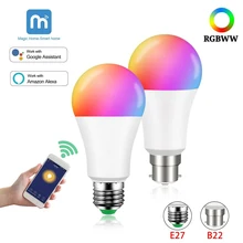 15W WiFi Smart Light Bulb B22 E27 LED RGB Lamp For Alexa/Google Home 85-265V RGB+White Dimmable Timer Function color Bulb
15W WiFi Smart Light Bulb B22 E27 LED RGB Lamp For Alexa/Google Home 85-265V RGB+White Dimmable Timer Function color Bulb