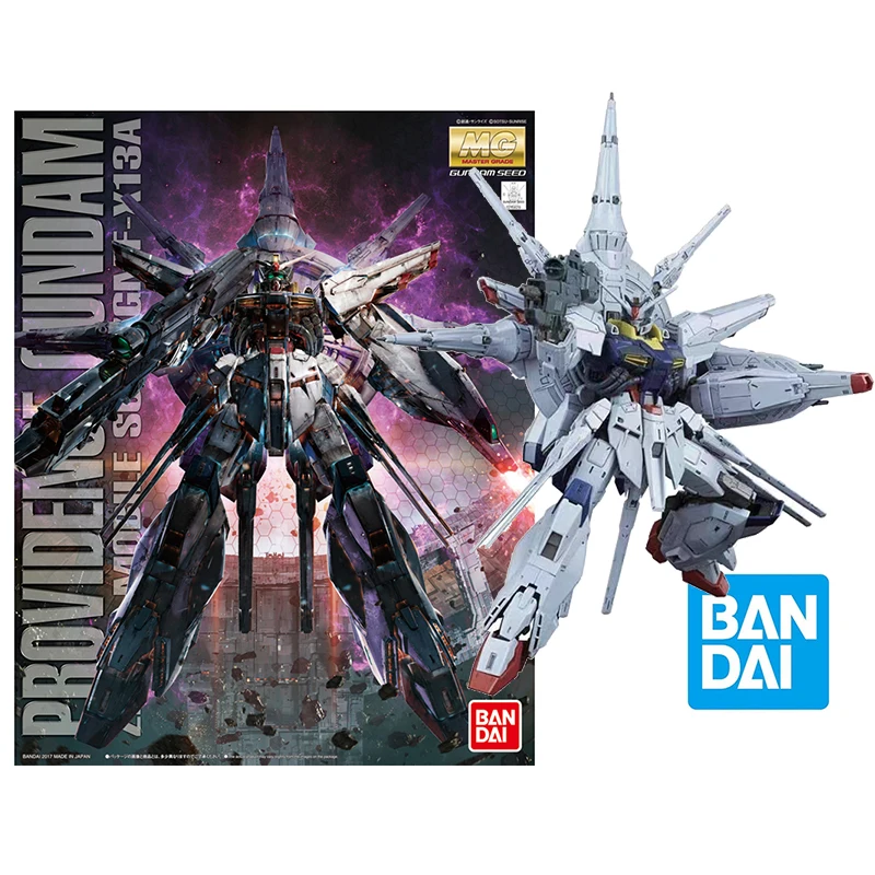

Bandai Genuine MG 1/100 ZGMF-X13A Rau Le Creuset Effects Seed PROVIDENCE GUNDAM Anime Mobile suit Assembled toy Model kit Figure