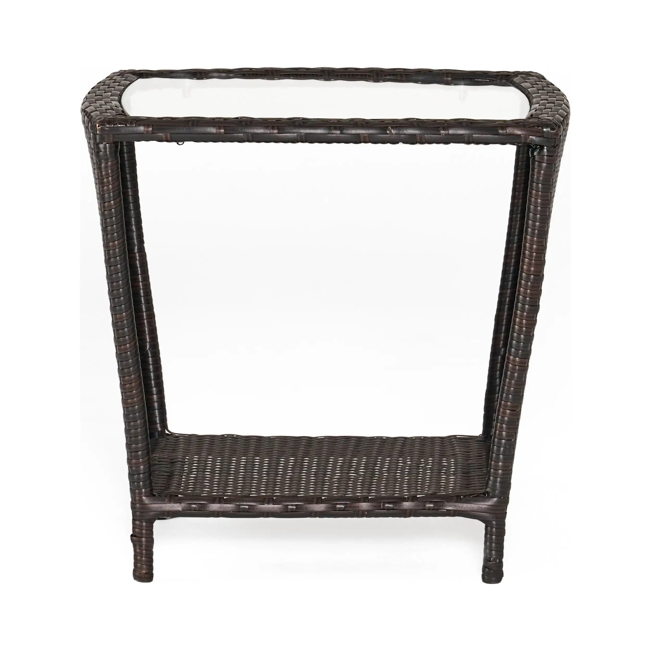 Luxurious refined fashionable and elegant Outdoor Wicker Side Table with Glass Top Brown
Luxurious refined fashionable and elegant Outdoor Wicker Side Table with Glass Top Brown