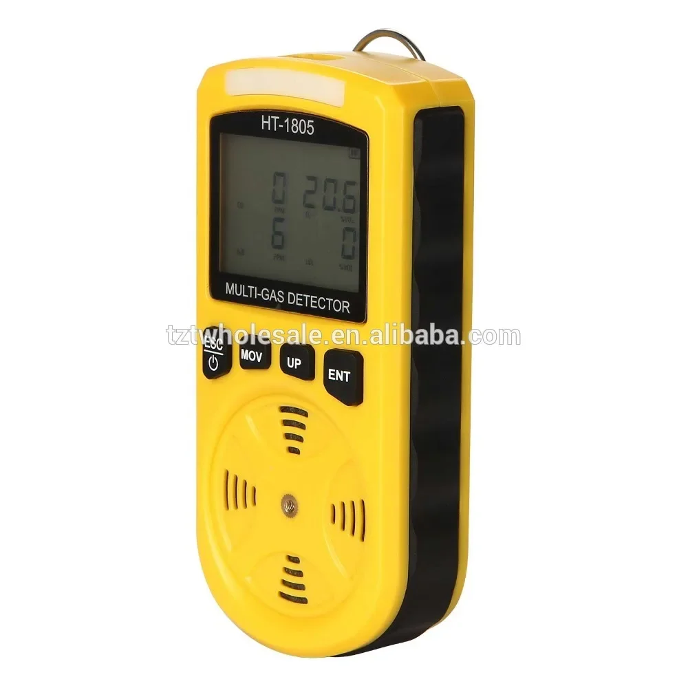 

HT-1805 4 In1 Gas Analyzer Detector Portable O2 CO H2S Harmful Gas Tester