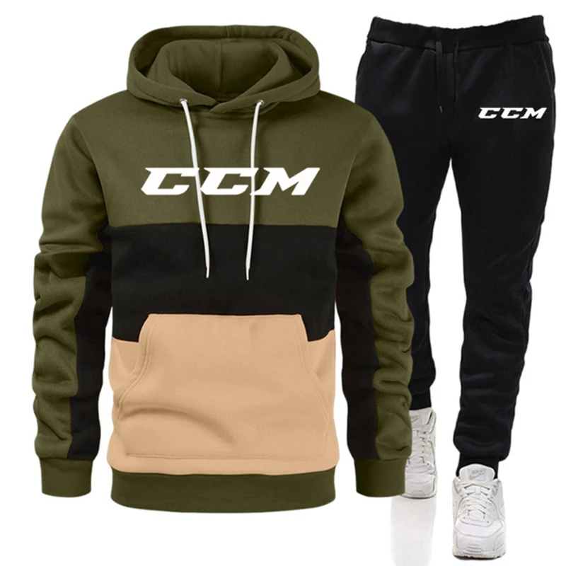 

2023 Men's Tracksuit hooded sweatshirt and jogging pants High quality CCM everyday casual sports hooded sweatshirt jogger