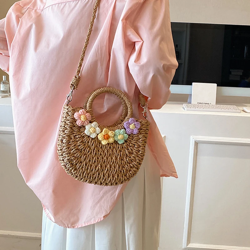 Yogodlns Hand-Woven Rattan Bag - Bali Style Bohemian Wicker Purse 10 S6685a416ca584497ab2d5360ff2f4550G