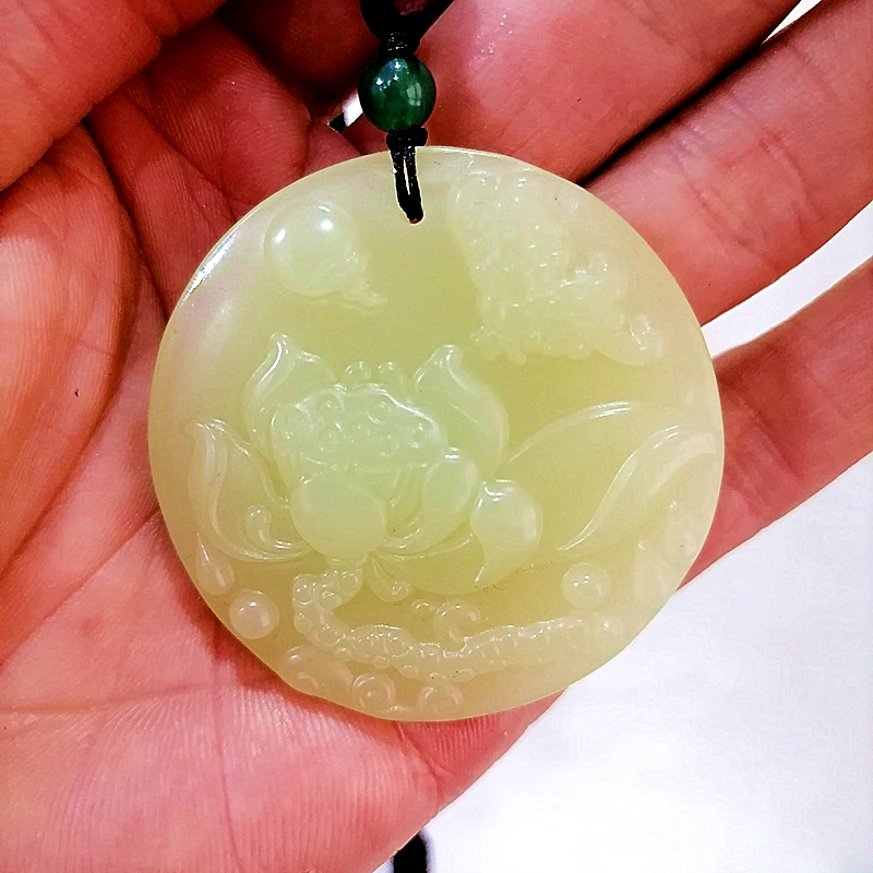 Natural Light Yellow Hand Carved Rose Jade Pendant Fashion Boutique Jewelry Men's and Women's Peony Necklace Gift Accessories
Natural Light Yellow Hand Carved Rose Jade Pendant Fashion Boutique Jewelry Men's and Women's Peony Necklace Gift Accessories