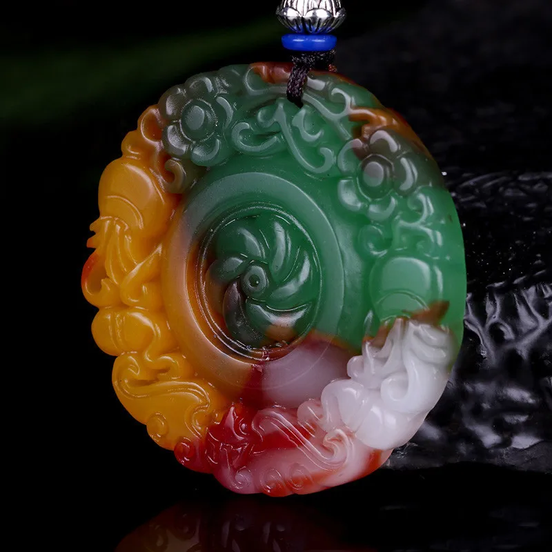 Natural Xinjiang Gobi Gold Silk Jade Colorful Jade Floating Flower Fortune Pendant Men's and Women's Transfer Pendant
Natural Xinjiang Gobi Gold Silk Jade Colorful Jade Floating Flower Fortune Pendant Men's and Women's Transfer Pendant