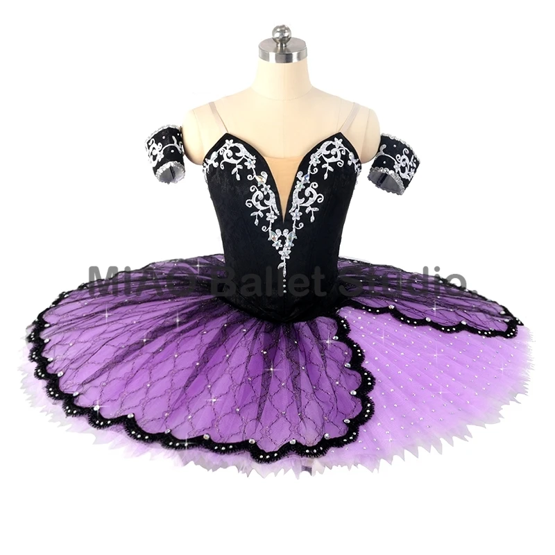 

News Paquita ballet tutu classical black purple Split Costume professional Platter Ballet Pancake Boning support 11 layers 0337