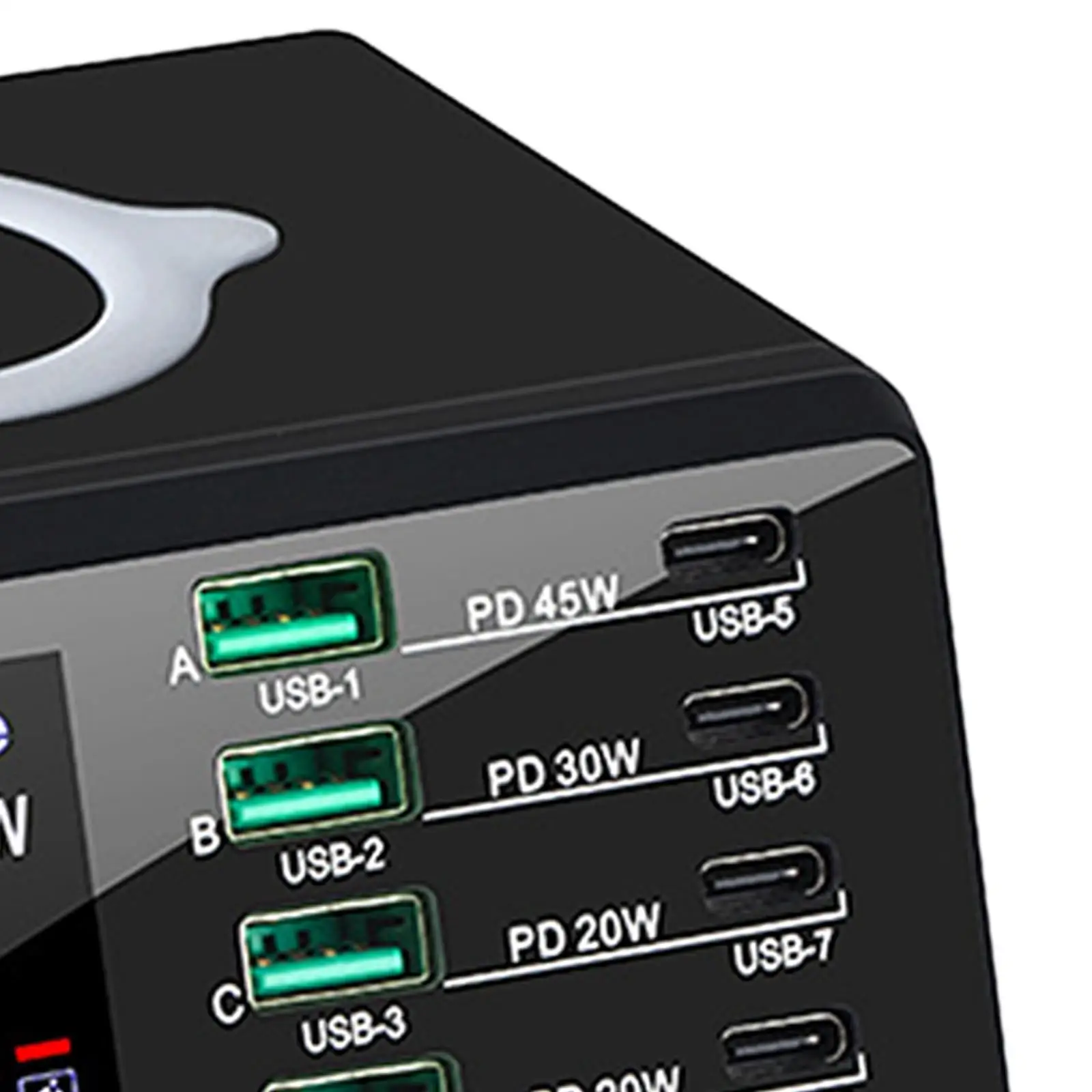 9 in 1 110W 8 Port USB fast charge USB c 15W Max charging USB Hub Multi Device charging Station EU
9 in 1 110W 8 Port USB fast charge USB c 15W Max charging USB Hub Multi Device charging Station EU